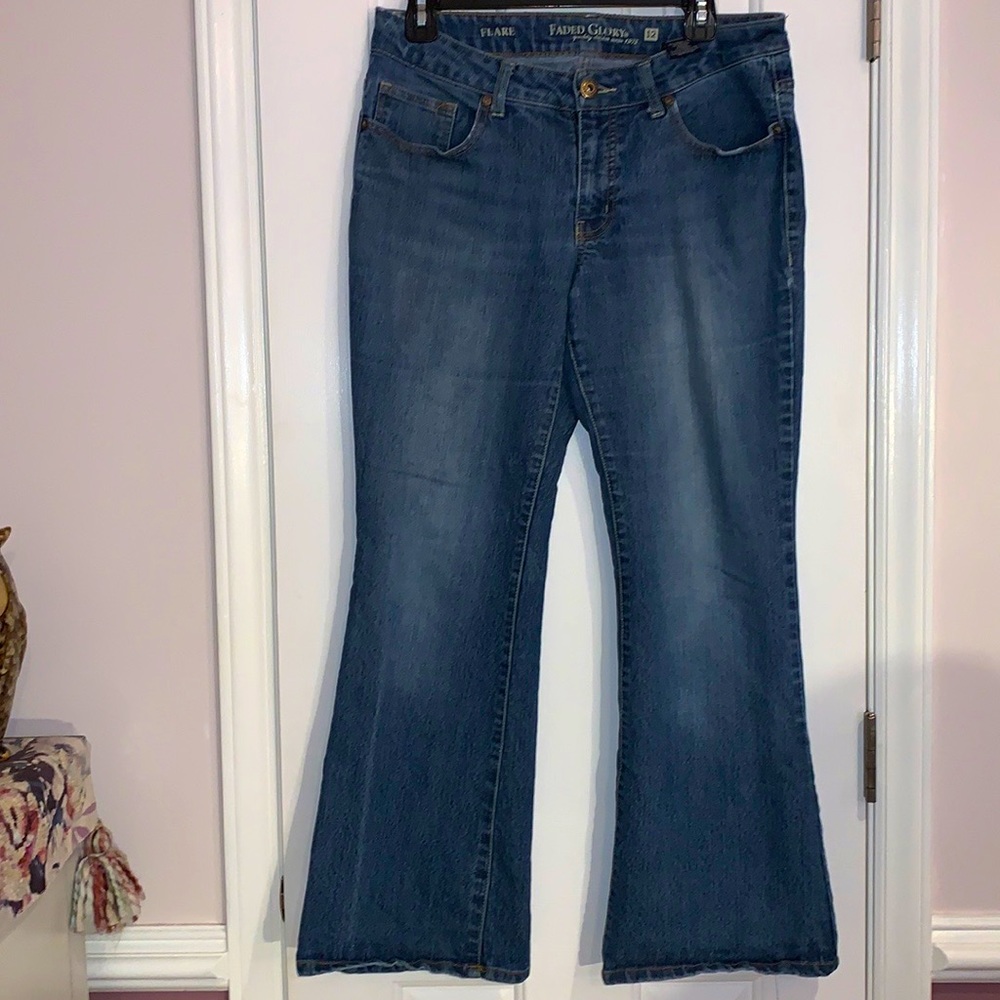 Faded Glory denim jeans, flare legs size P12